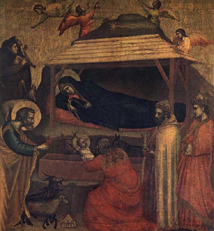 GIOTTO di Bondone Nativity,Adoration of the Shepherds and the Magi France oil painting art